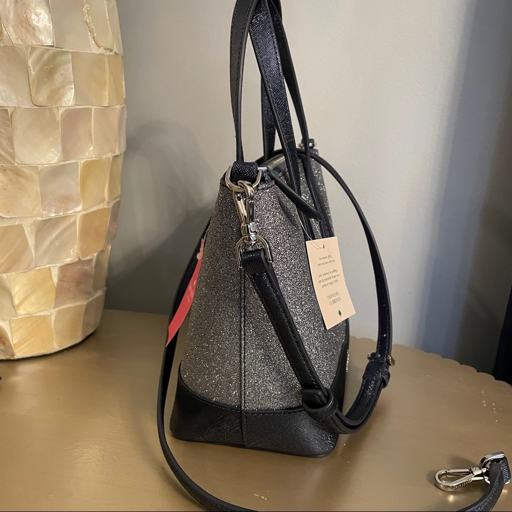 KATE♠️SPADE LOLA GLITTER SATCHEL, WALLET 3 PC SET - Picture 4 of 9